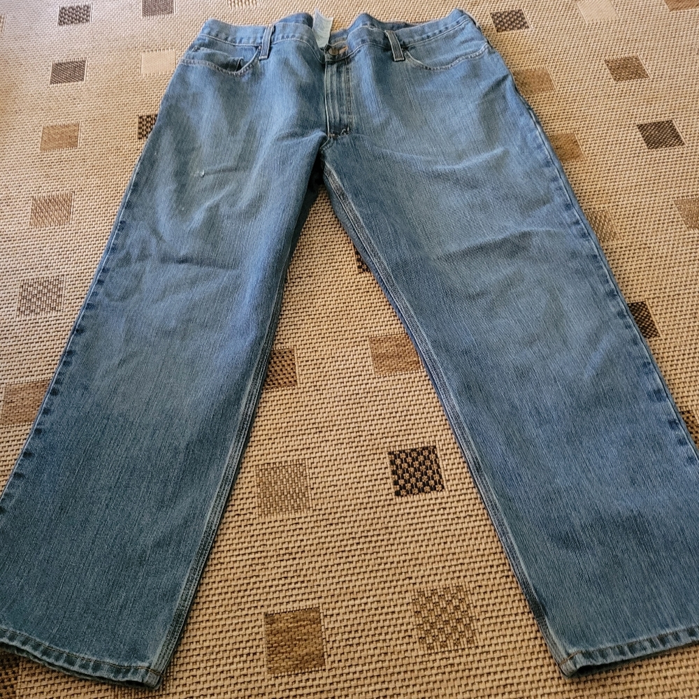 (3113)Carhartt Men's Jean's Relaxed Fit Blue Denim Jeans Sz 42x30